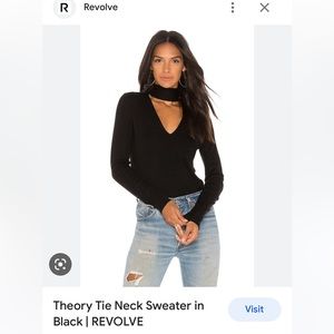 Theory Tie Neck Sweater